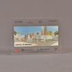 Front view of 5" x 7" rectangle acrylic embedment award with Capital at Brickwell logos cast into clear acrylic.