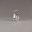 Side view of x-small Allure™ Acrylic Encasement Award with medical inhaler encased into clear acrylic showing full color imprint.