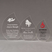 Aspect™ Flame Acrylic Award Grouping showing all three sizes of acrylic trophies.