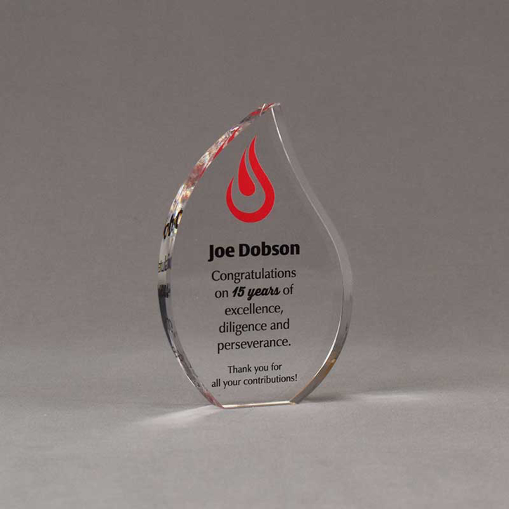All gold flame acrylic award main image 0