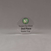 Front view of Aspect™ 3" Octagon™ Acrylic Award featuring Arizona Game and Fish logo printed in full color with 2nd Place text.