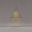Front view of Aspect™ 7" Peak™ Acrylic Award featuring printed American Legion logo and Award of Gratitude text.