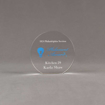 Front view of Aspect™ 4" Round™ Acrylic Award featuring full color Philadelphia Section logo and Retirement Award text.