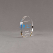 Side view of Aspect™ 4" Round™ Acrylic Award featuring full color Philadelphia Section logo and Retirement Award text.