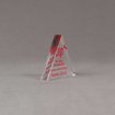 Side view of Aspect™ 4" Triangle™ Acrylic Award featuring the Daily Pennsylvanian logo printed in full color with Alumni Hall of Fame text.