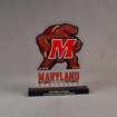 Front view of 25 Square Inch Choice Series LaserCut™ Acrylic Award with custom shape of Maryland Athletics Turtle Mascot.