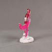 Side view of 65 Square Inch Choice Series LaserCut™ Acrylic Award with custom shape of Race for the Cure pink ribbon and logo.