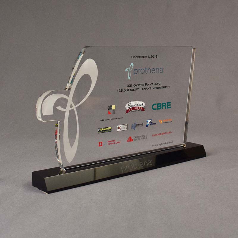 Premium LaserCut™ Custom Shaped Acrylic Award | 80 Sq Inch