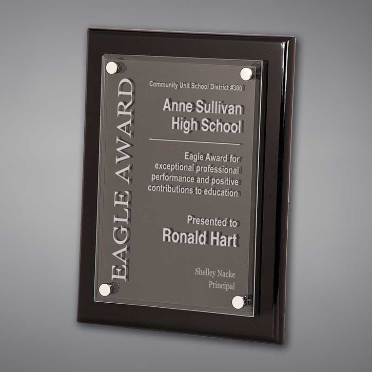 Black Floating Acrylic Plaque US Acrylic Awards
