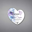 Heart Shaped Acrylic Plaque 8" made of white acrylic and printed with Heart and Soul Award