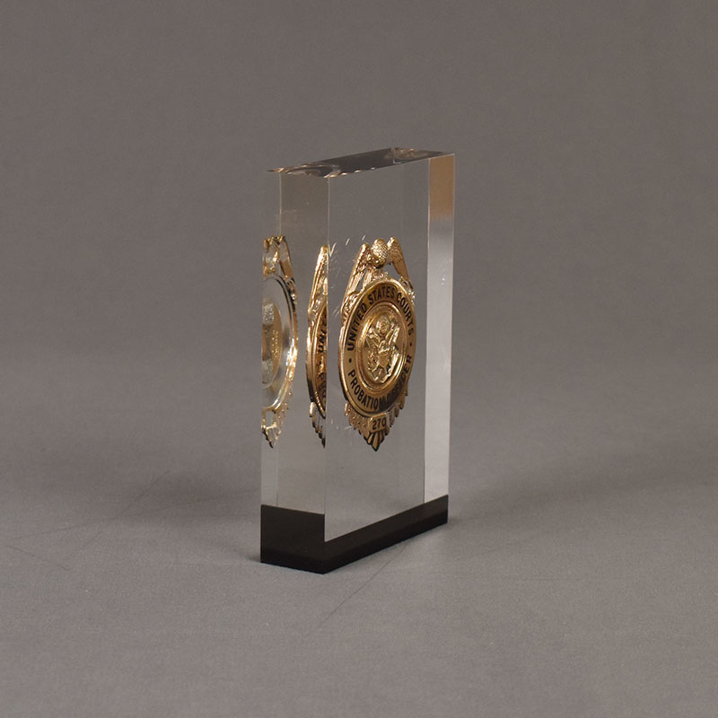 Lucite® Badge Embedment US Acrylic Awards