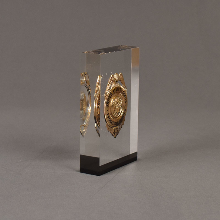 Lucite® Badge Embedment US Acrylic Awards