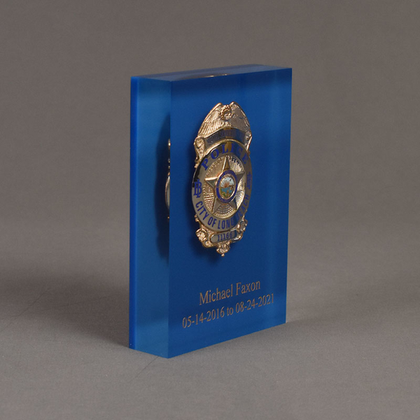 Lucite® Badge Embedment 6" US Acrylic Awards