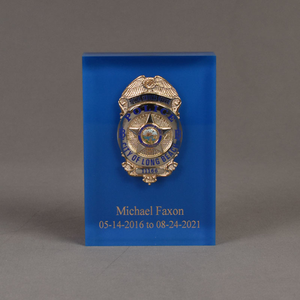 Lucite® Badge Embedment 6" US Acrylic Awards