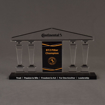 Front view of the Continental Tire BT2 Pillar Champion Award featuring a LaserCut™ pillar shaped upright trophy, ultra-violet printing and white color filled laser engraved text.